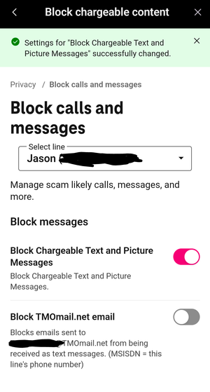provider setting screen